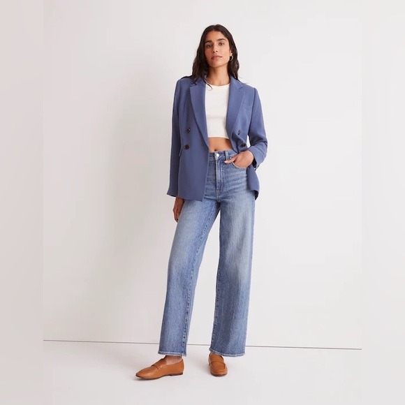 Madewell Denim - Madewell Perfect Vintage Wide Leg Jeans Women’s Size 28 Light Blue Wash Casual